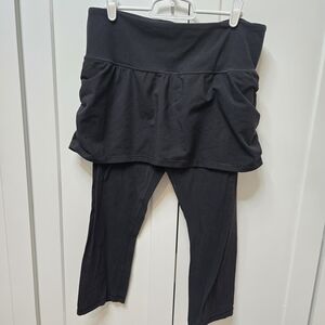 Athleta Black Skirted Leggings